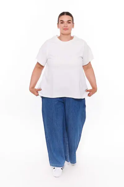 Hannah Round Neck Basic T-Shirt White