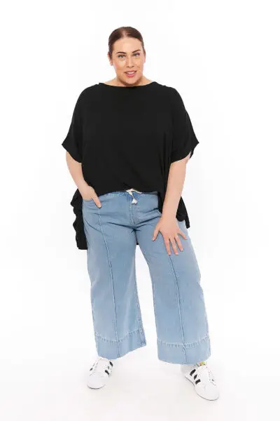Harrison Petite Round Neck Liquorice