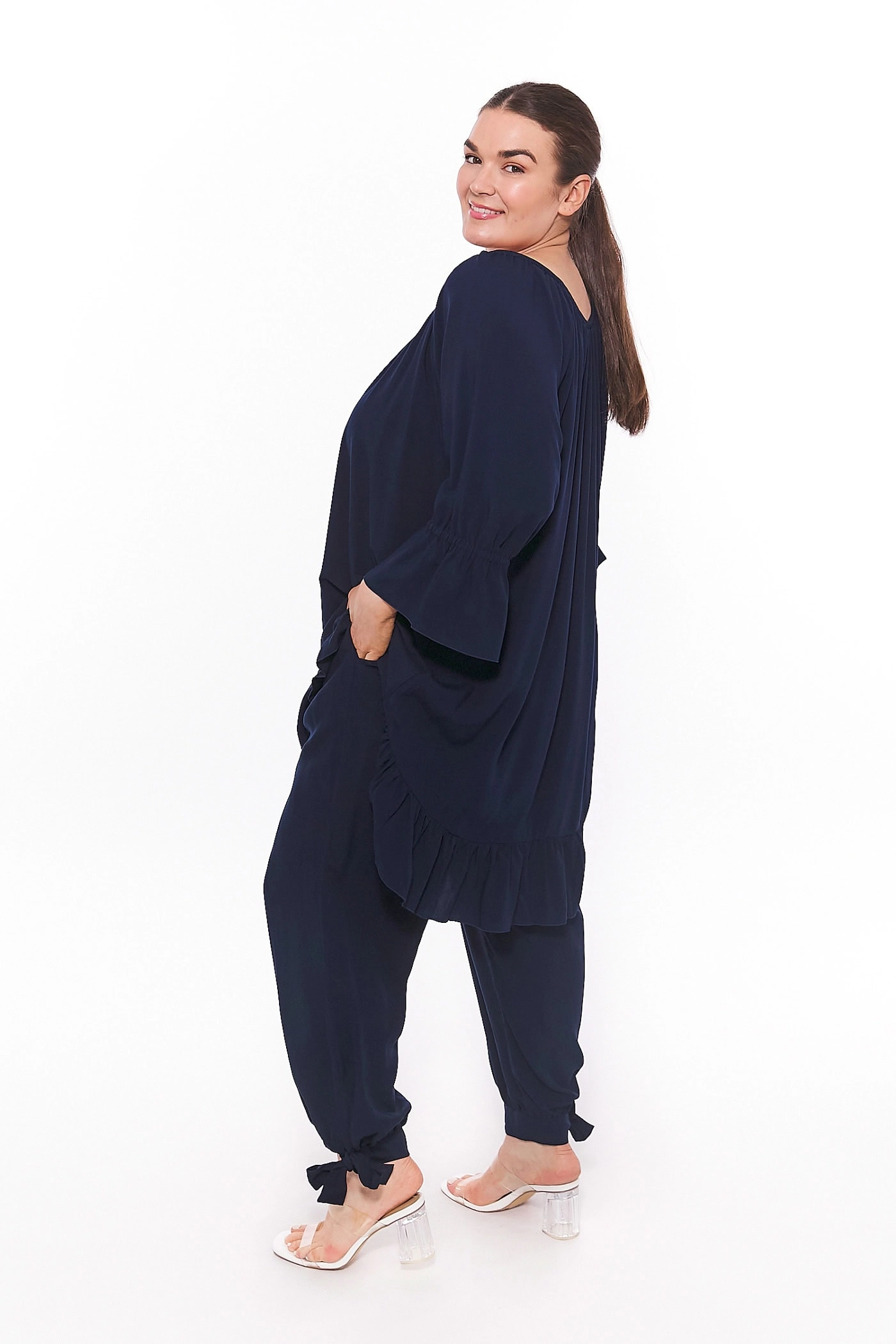 Pant with Tie Navy (FINAL SALE) - Image 2