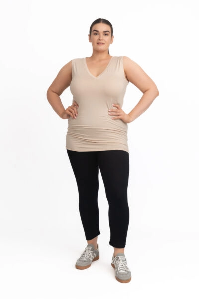 Foundation Tank Top V Neck Nude