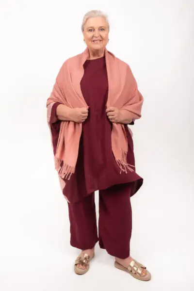 Slim Leg Pant Rayon Burgundy (FINAL SALE)