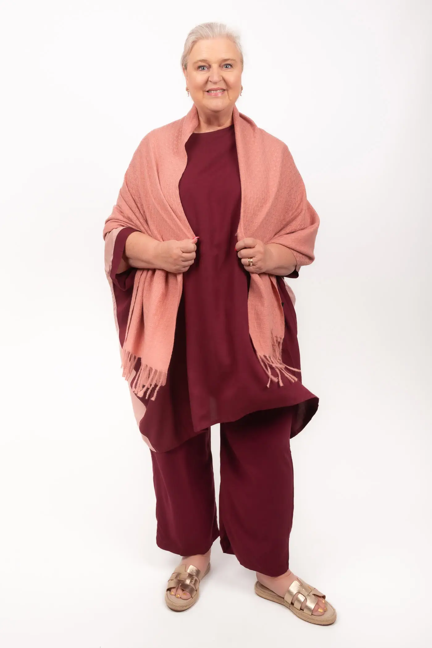 Slim Leg Pant Rayon Burgundy (FINAL SALE)