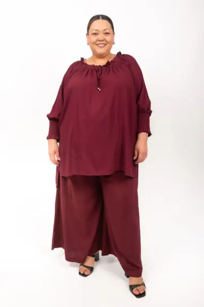 Holly High Low Burgundy (FINAL SALE)