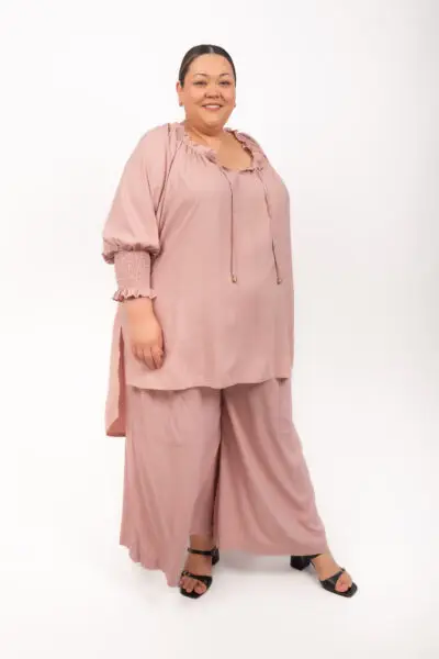 Wide Leg Pant Front Pocket Dusty Pink (FINAL SALE)