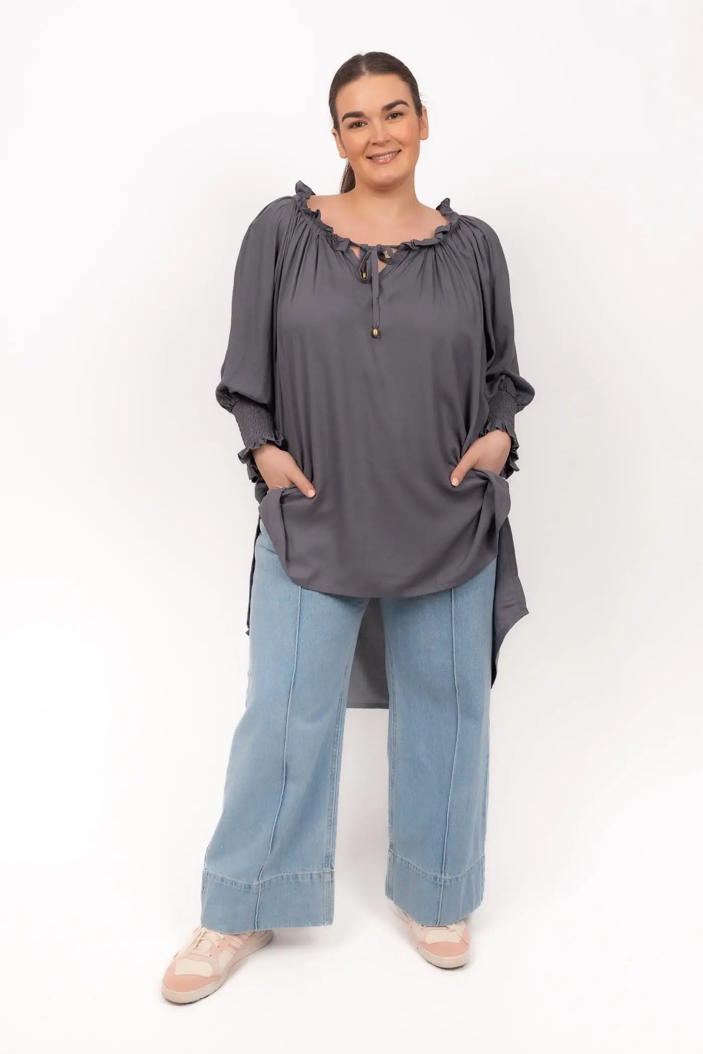 Holly High Low Charcoal (FINAL SALE) - Image 3