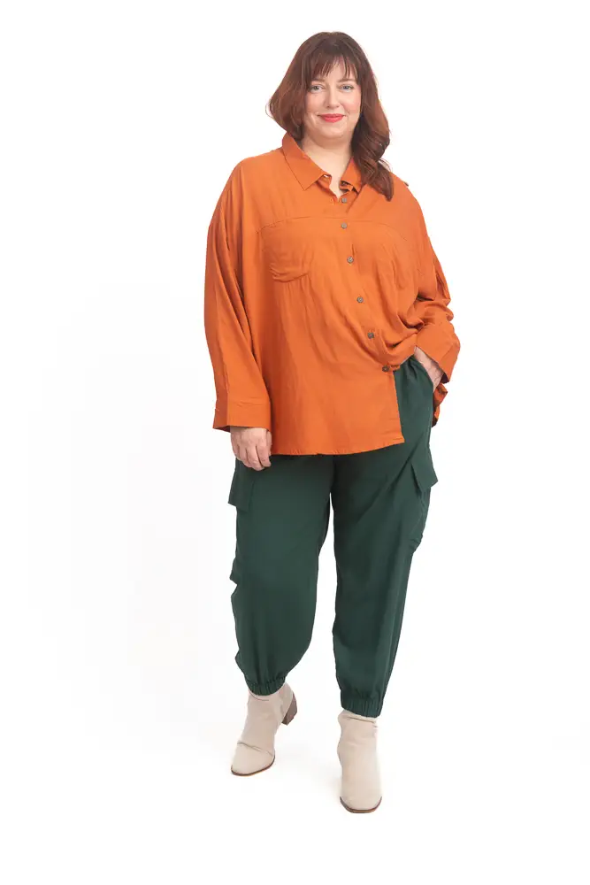 Button Back Shirt Rust (FINAL SALE) - Image 4