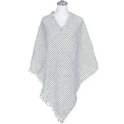 Poncho White and Black (FINAL SALE)