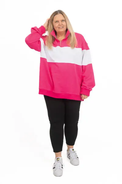 Rugby Jumper Pink/White
