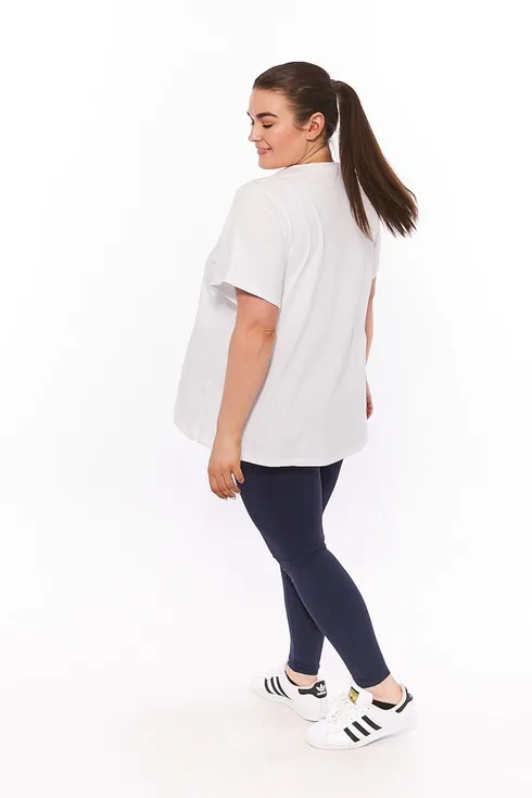 Hannah Round Neck Basic T-Shirt White - Image 5