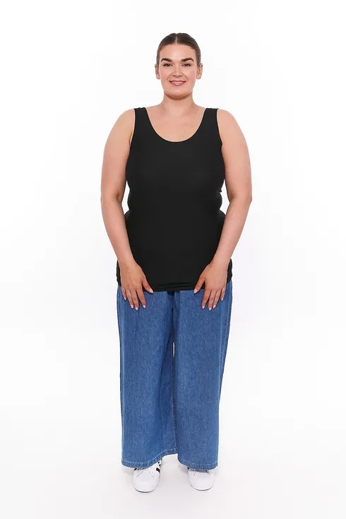 Foundation Tank Top Round Neck Black - Image 8