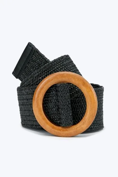 Stretch Belt with Buckle Black