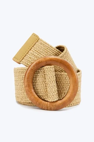 Stretch Belt with Buckle Oatmeal