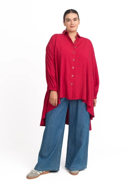 Oversized Shirt Red (FINAL SALE) - Image 6