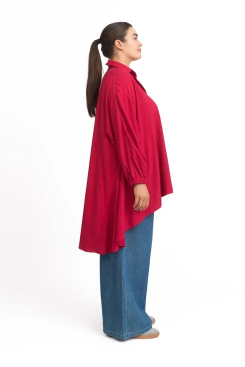 Oversized Shirt Red (FINAL SALE) - Image 4