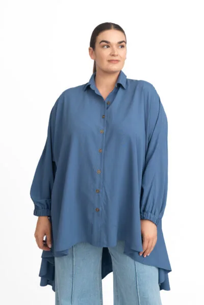 Oversized Shirt Dusty Blue (FINAL SALE)