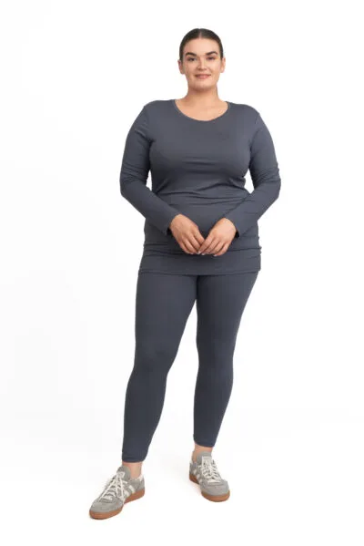 Foundation Long Sleeve Tee Round Neck Slate