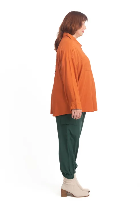 Button Back Shirt Rust - Image 3