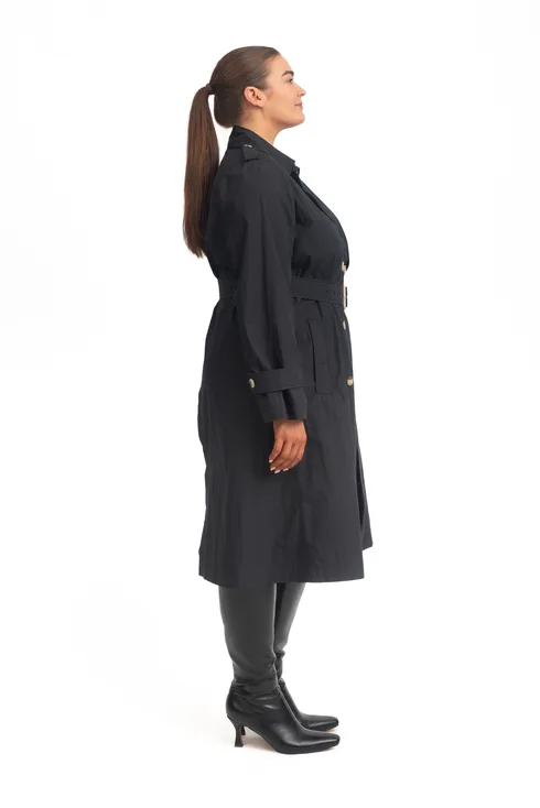 Travel Trench Coat Black - Image 5