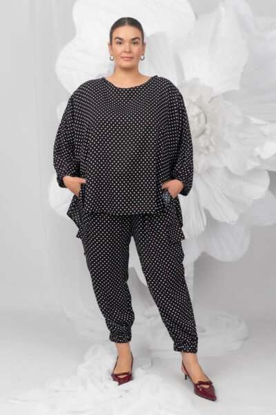 Cargo Pant Black/White Spot