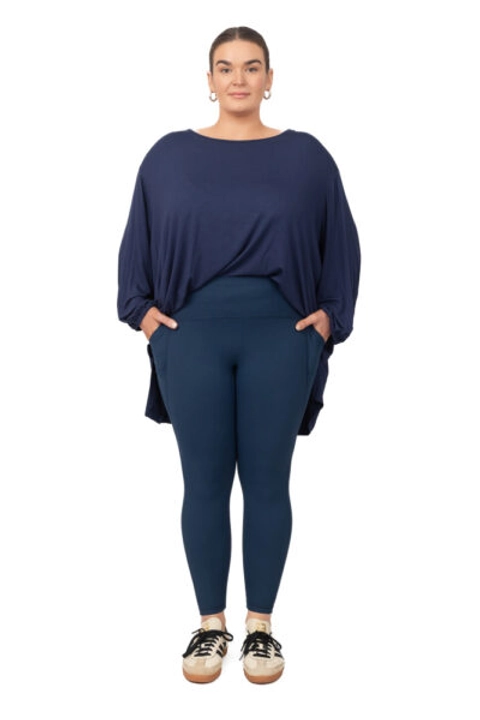 Active Legging With Pocket Navy
